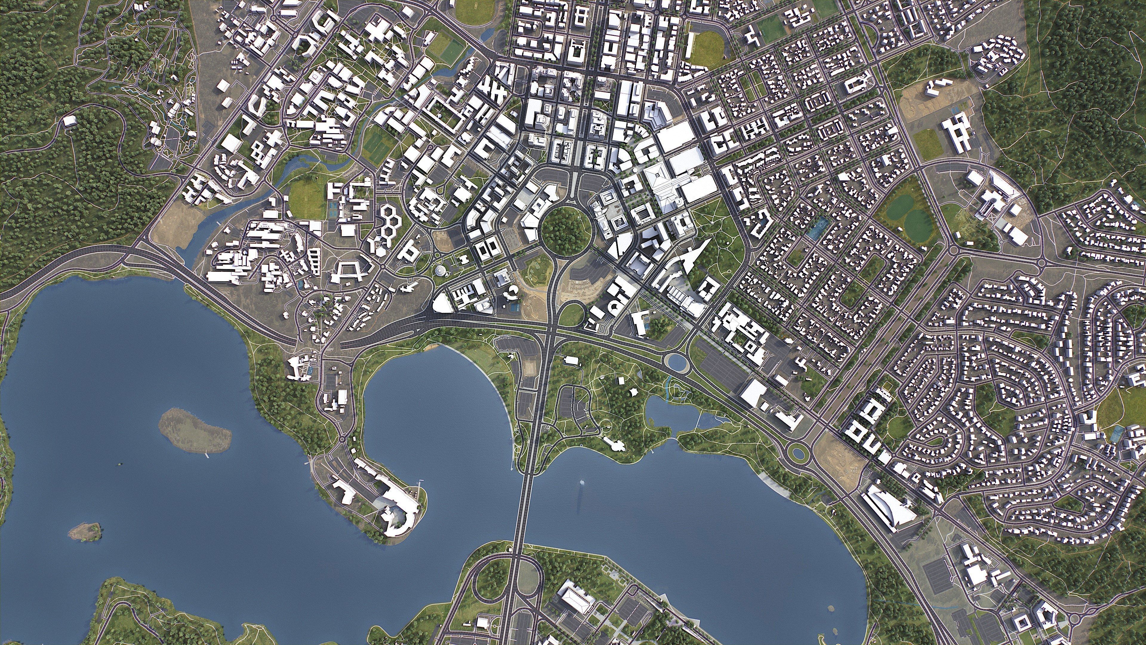 Canberra - 3D City Model Low-poly 3D model_8