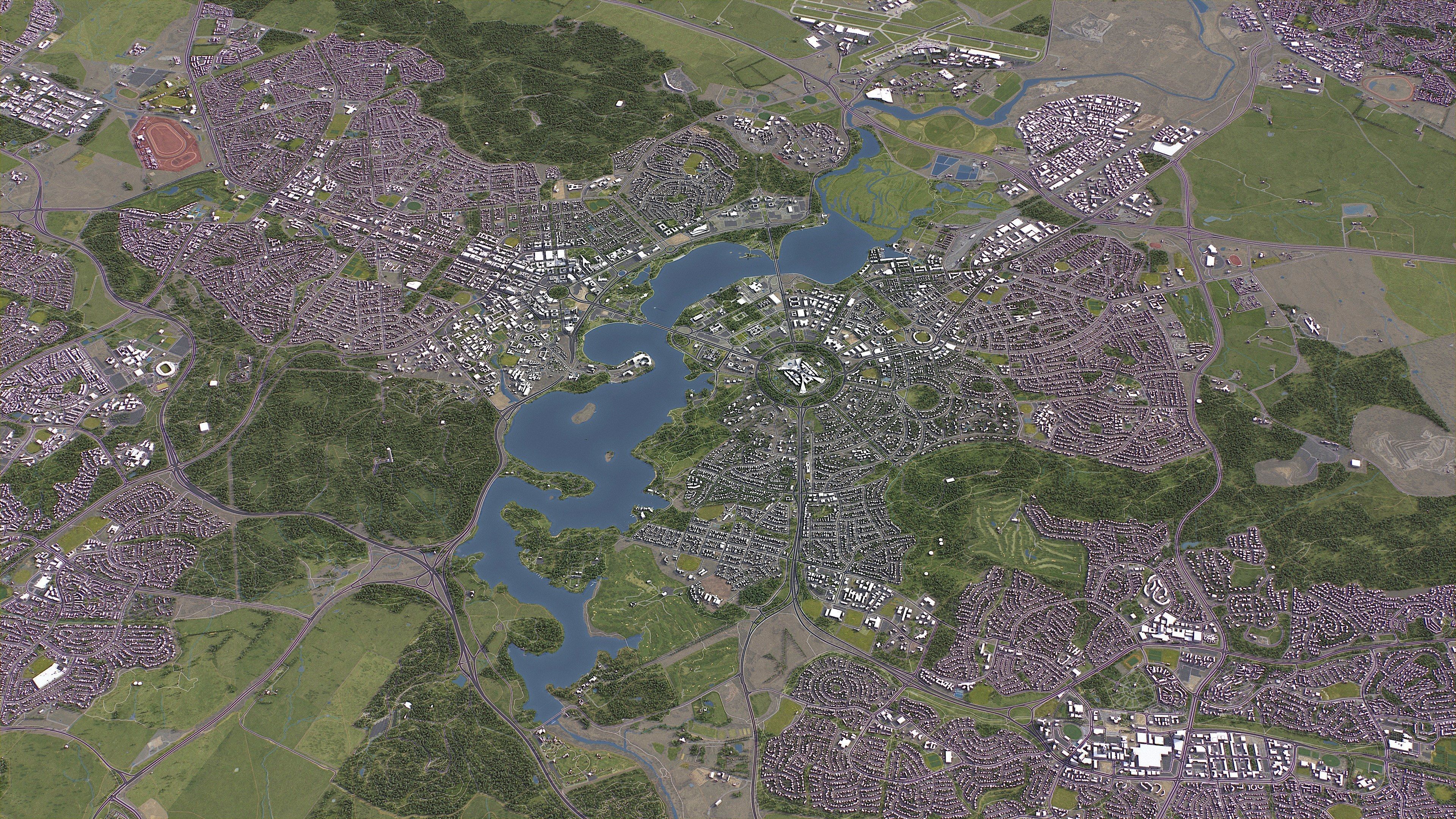 Canberra - 3D City Model Low-poly 3D model_14