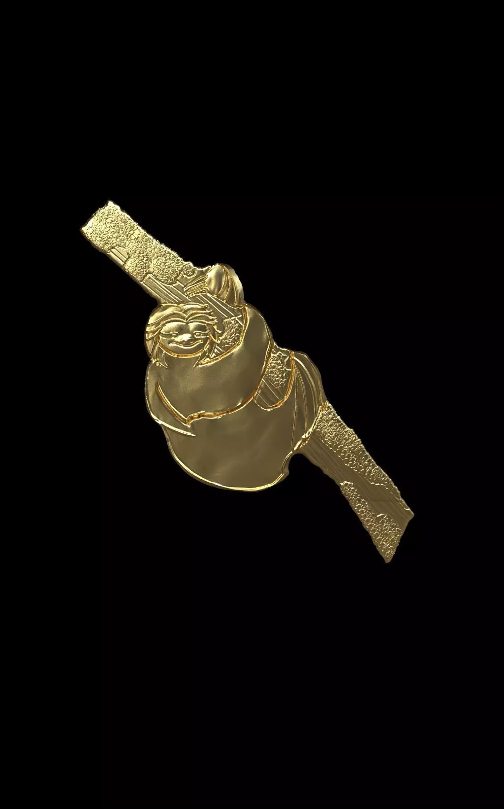 Sloth gold ring 3D print model