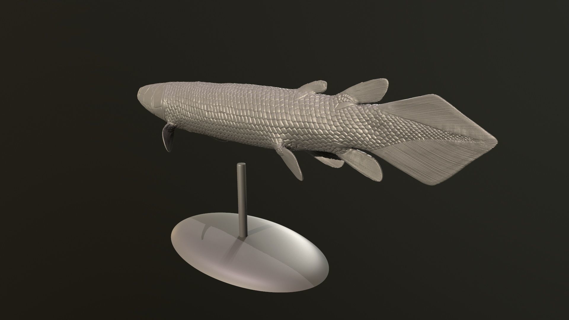 Gyroptychius fish 3D print model_3