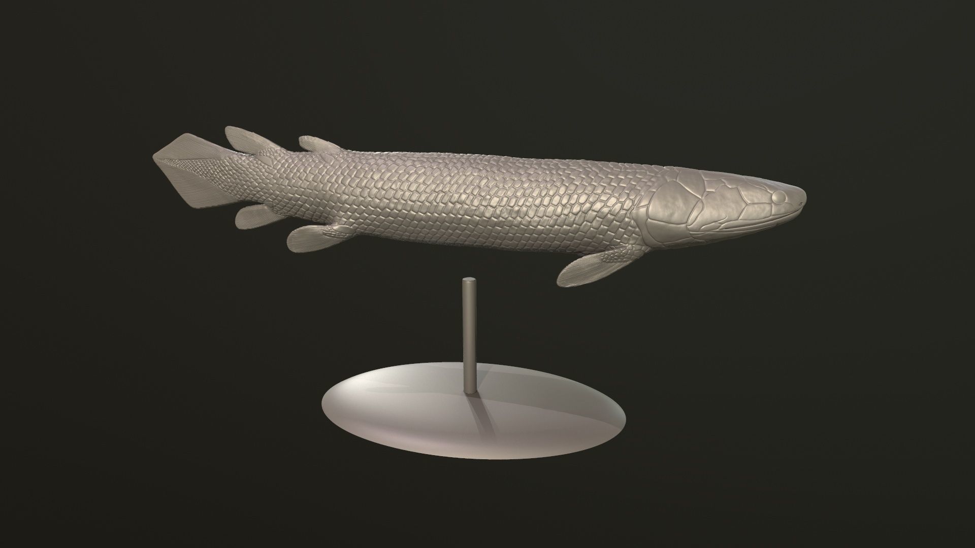 Gyroptychius fish 3D print model_4