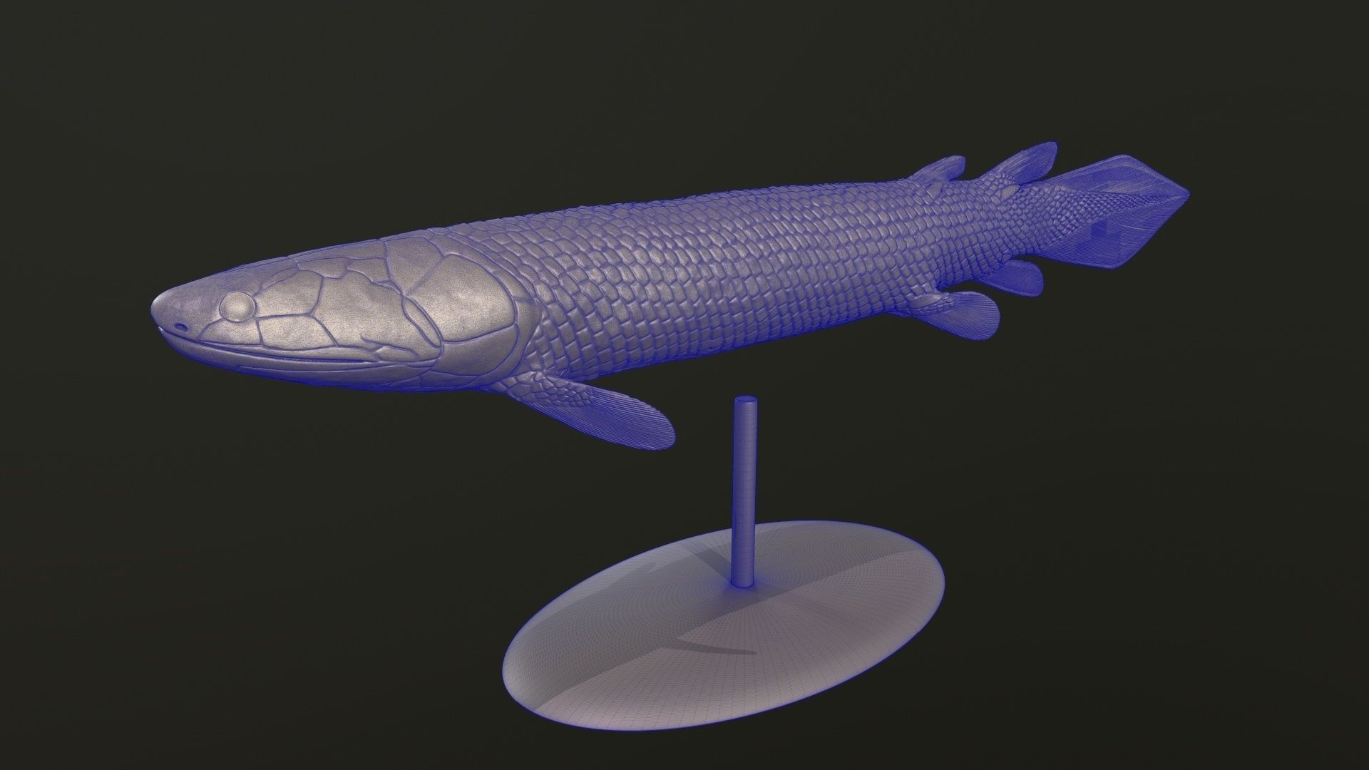 Gyroptychius fish 3D print model_7