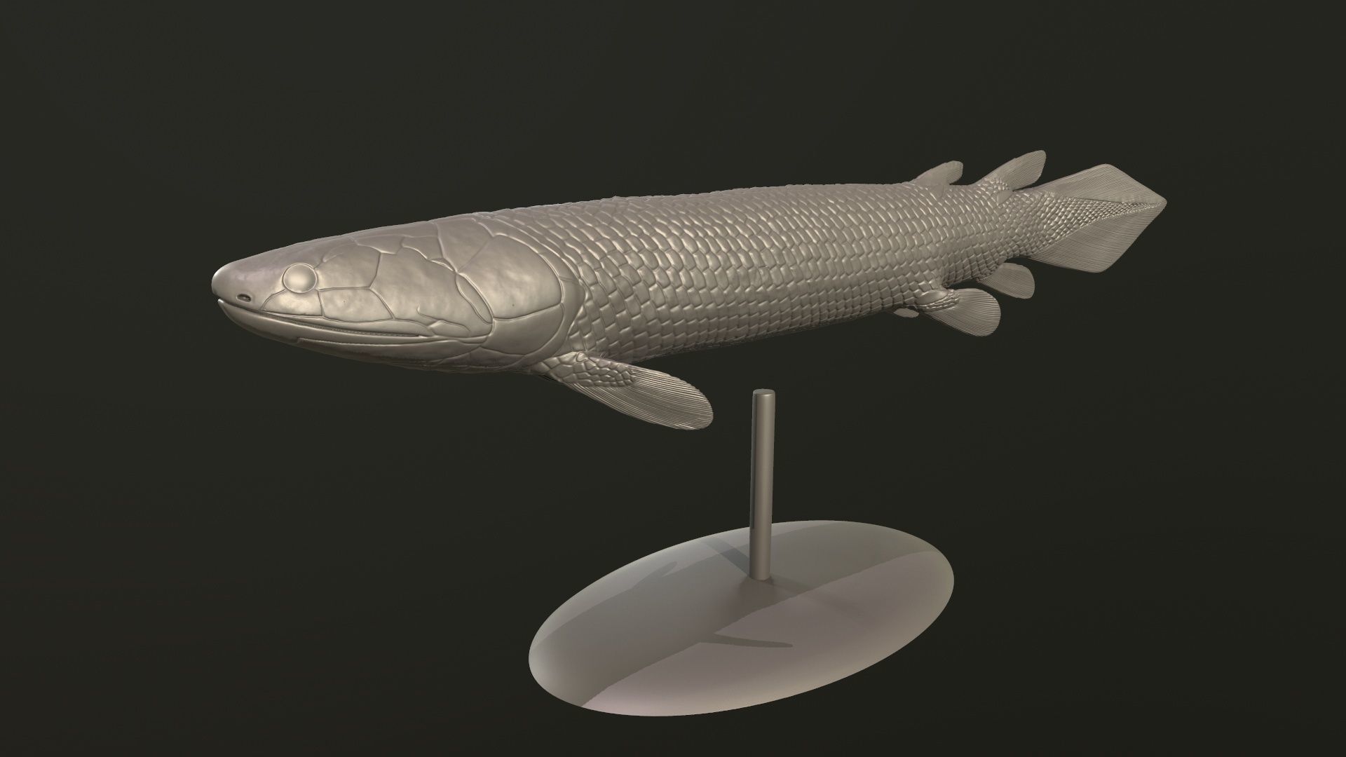 Gyroptychius fish 3D print model_5