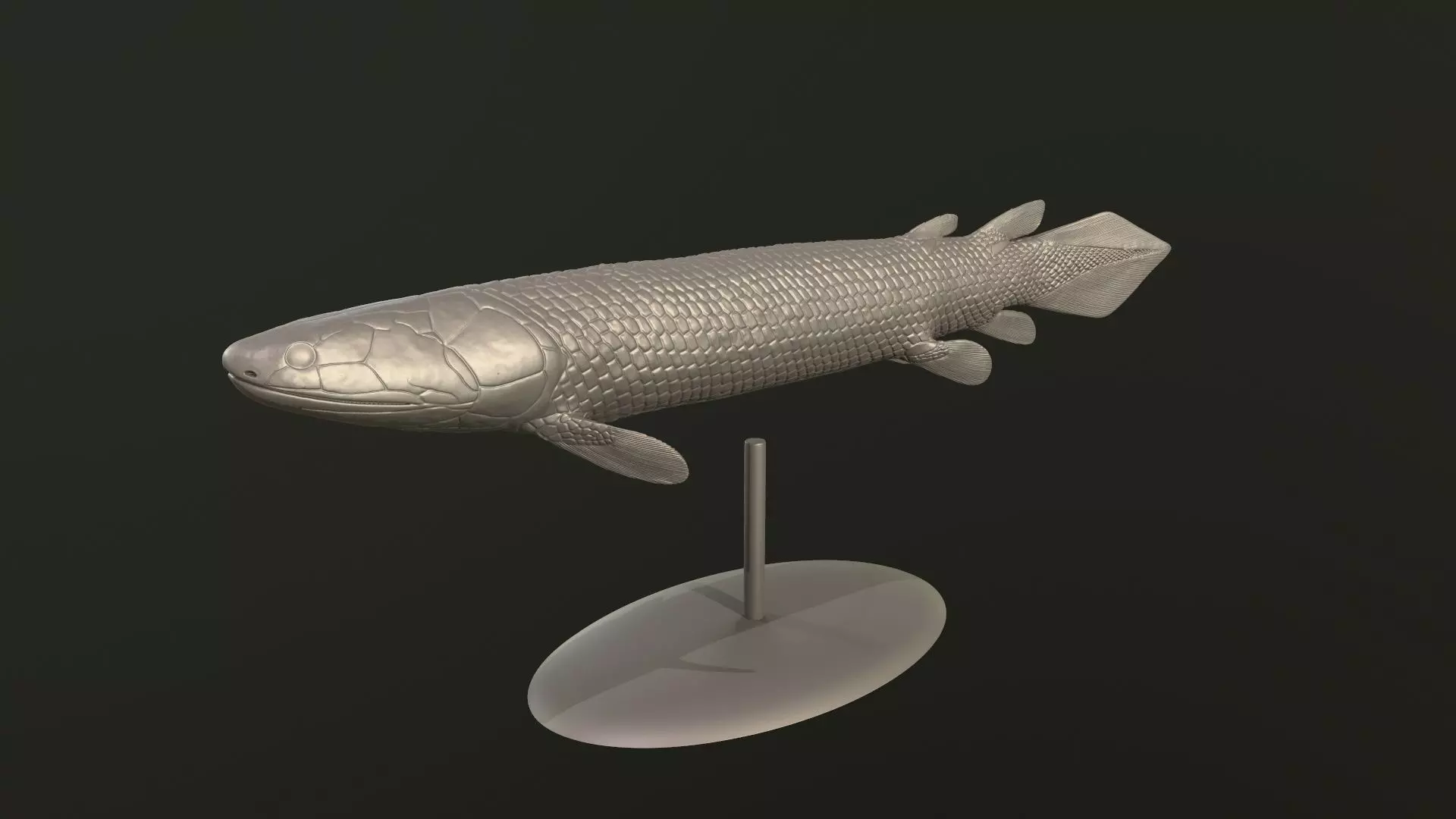 Gyroptychius fish 3D print model_0