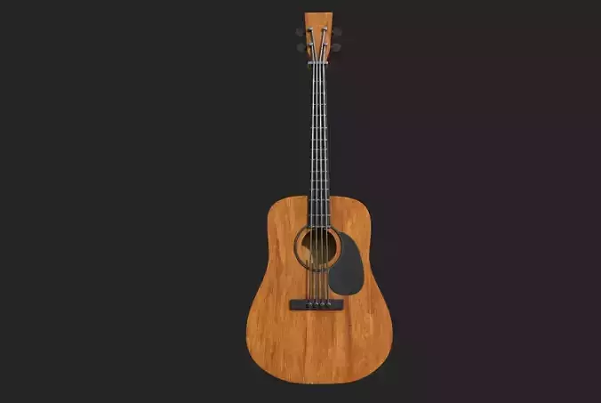 Guitar dark oak wood