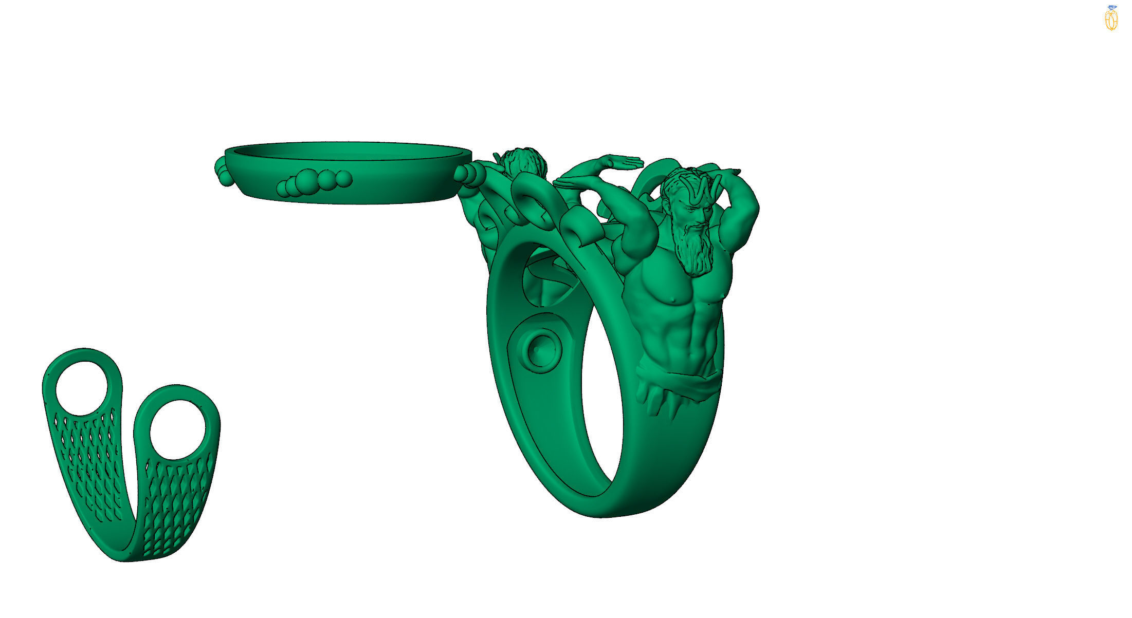 ring poseidon 3D print model_1
