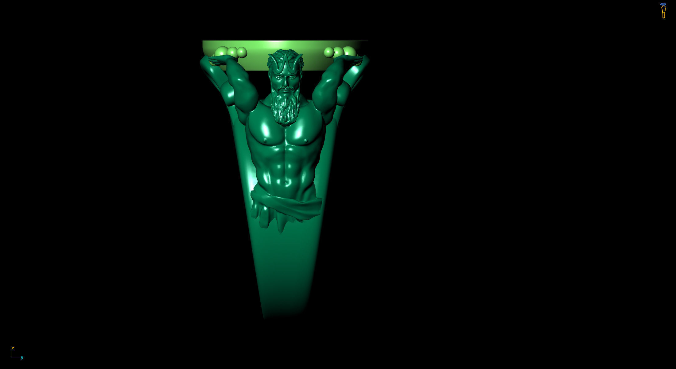 ring poseidon 3D print model_3