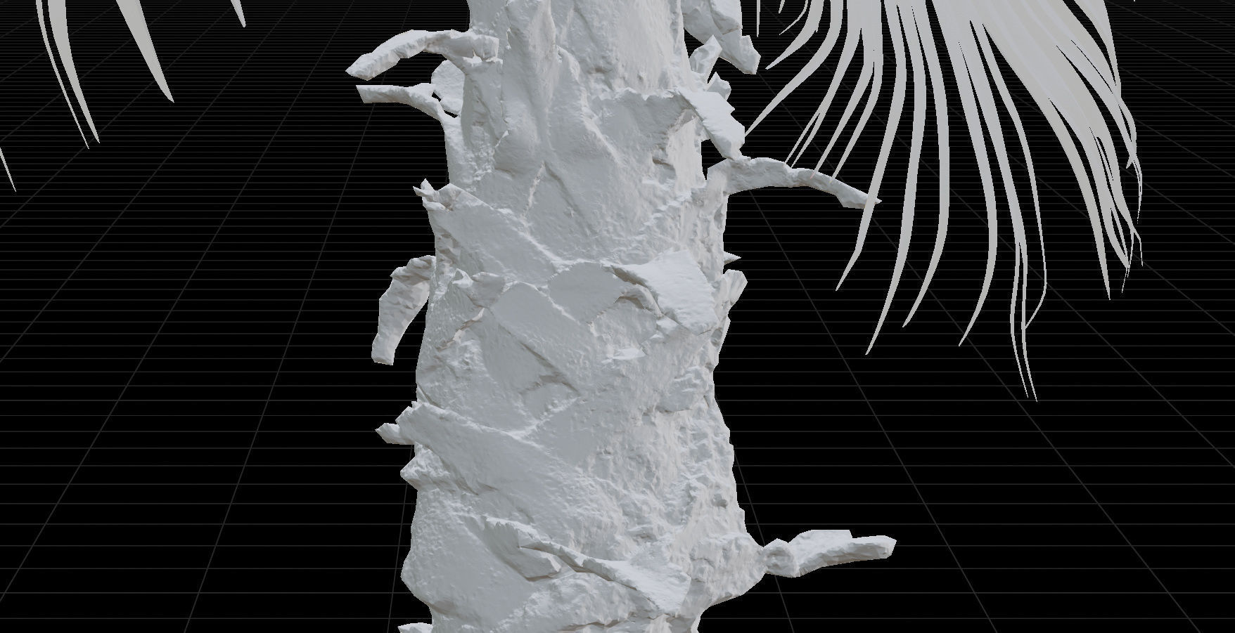 Palm tree 4 - photoscan Low-poly 3D model_8