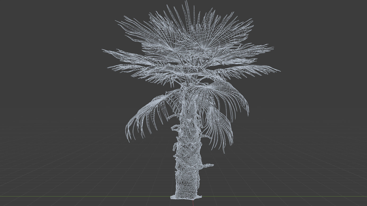 Palm tree 4 - photoscan Low-poly 3D model_6