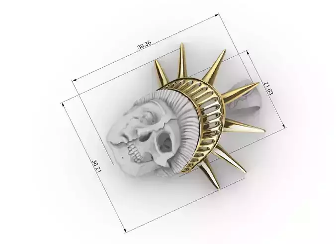 liberty statue skull pendant 