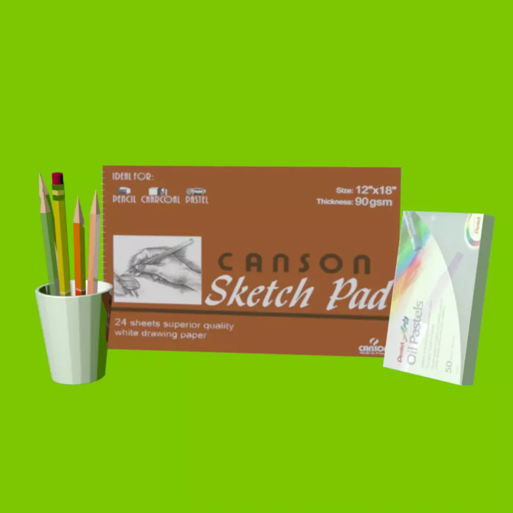 Art Supplies Free low-poly 3D model