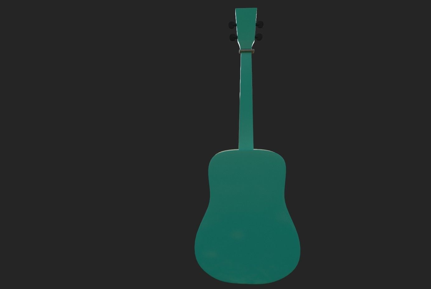 Guitar green Low-poly 3D model_3