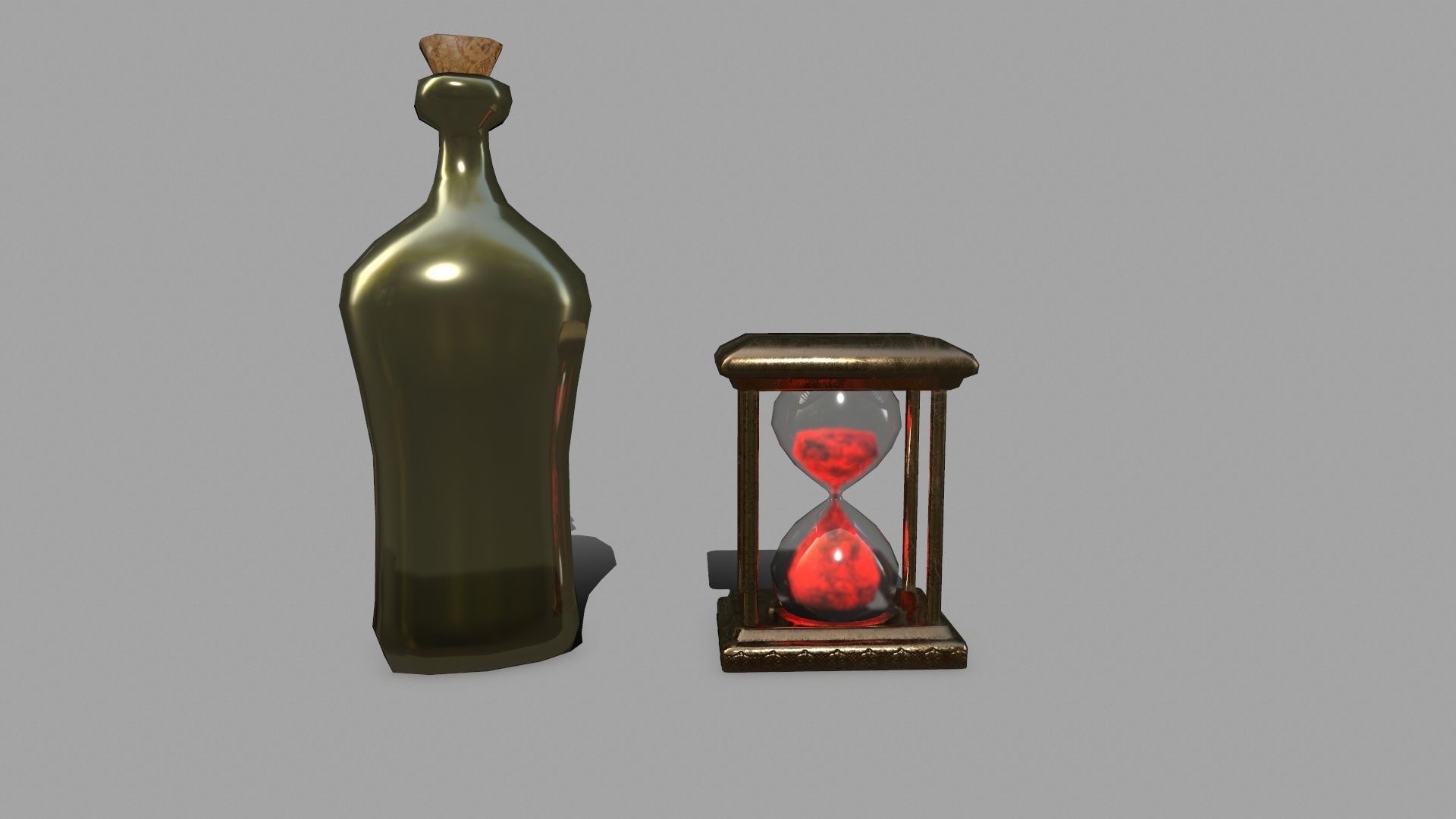 Alchemy Set pot with wooden spoon Low-poly 3D model_15