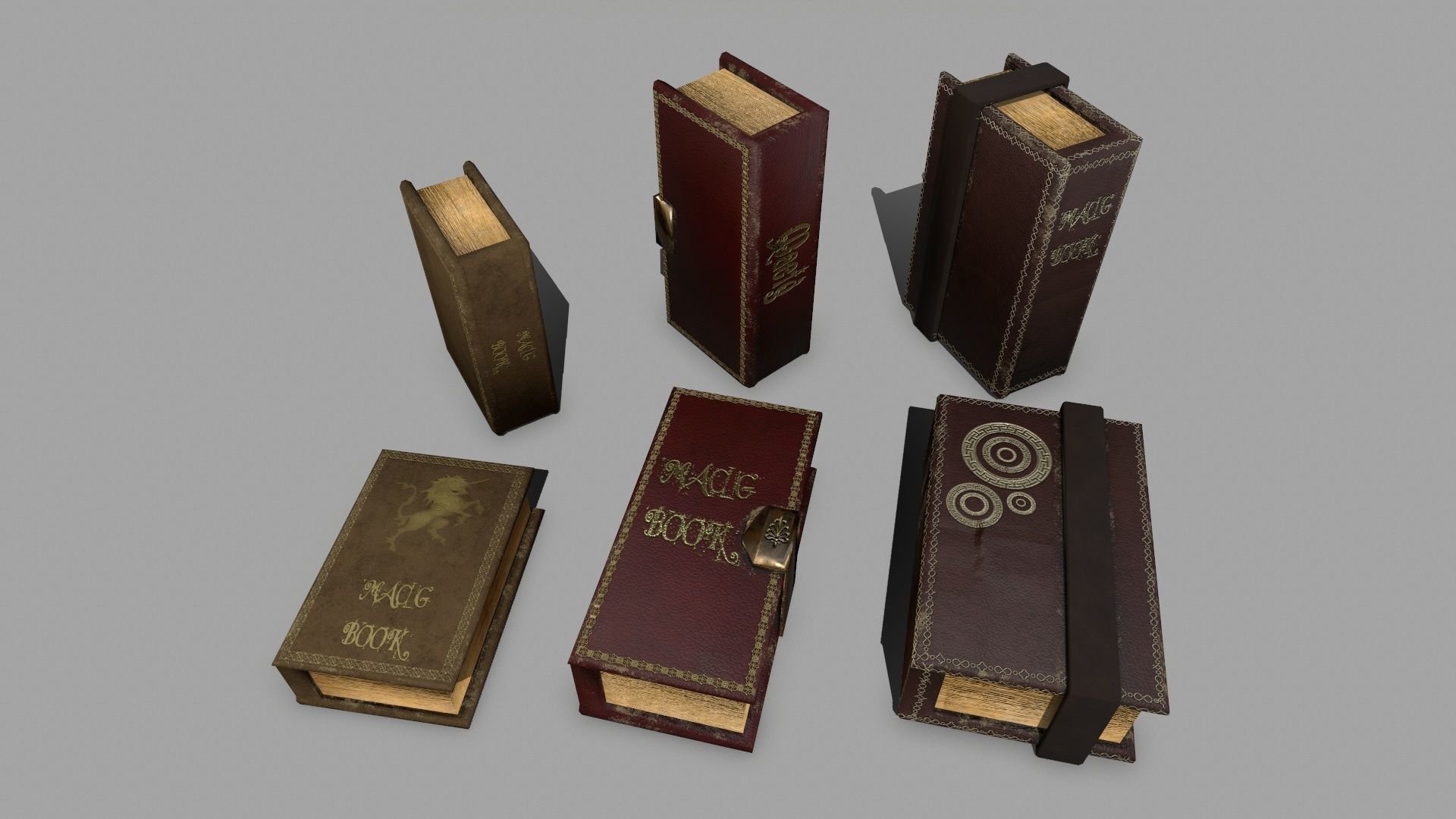 Alchemy Set pot with wooden spoon Low-poly 3D model_9