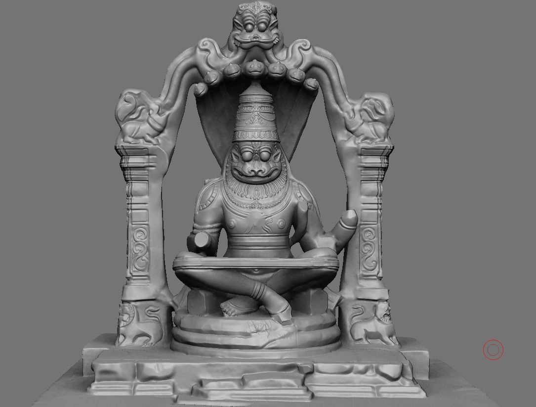 Lakshmi Narasimha statue replica 3D print model_11