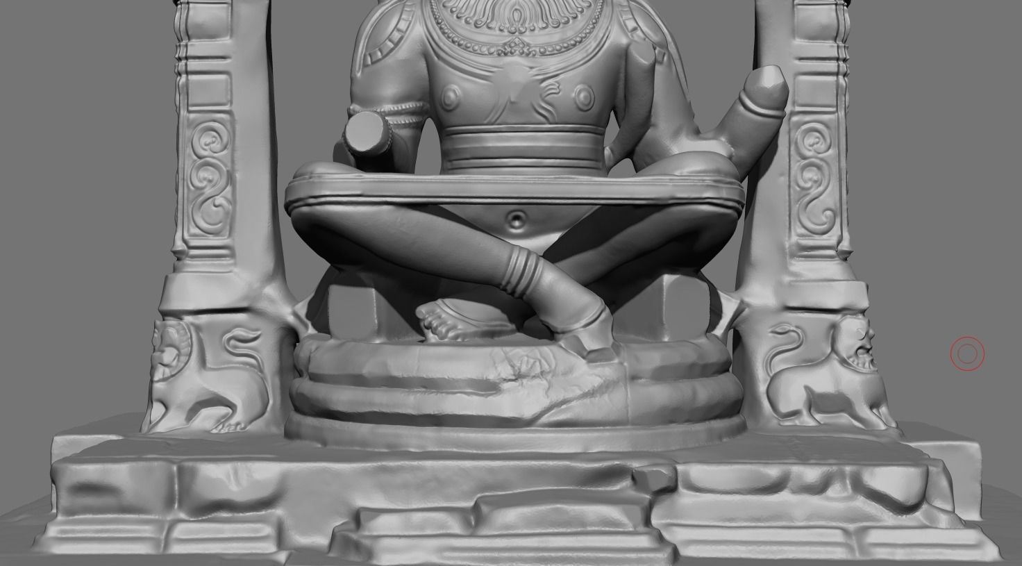 Lakshmi Narasimha statue replica 3D print model_10