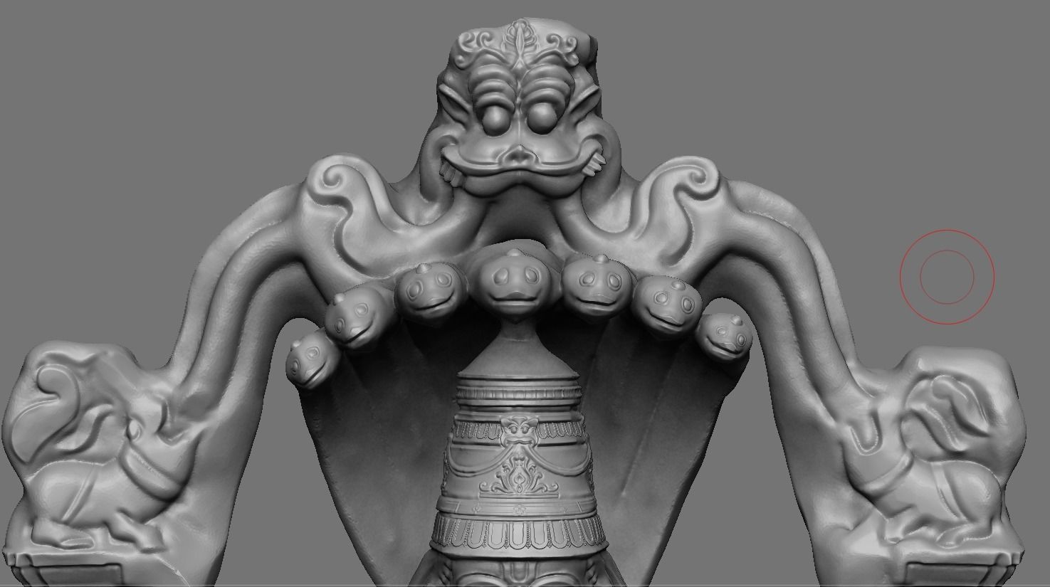 Lakshmi Narasimha statue replica 3D print model_9