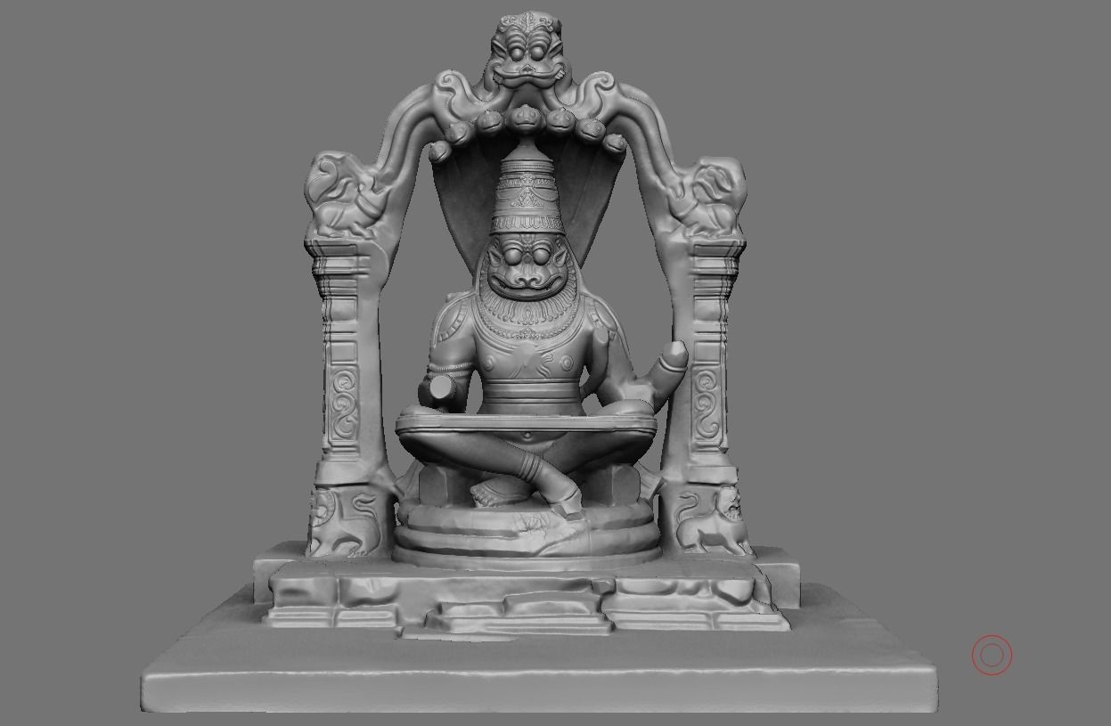 Lakshmi Narasimha statue replica 3D print model_5
