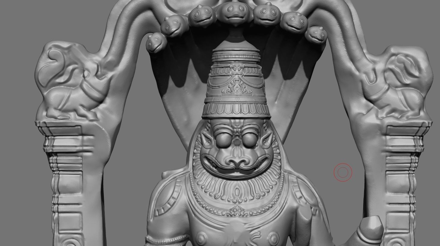 Lakshmi Narasimha statue replica 3D print model_1