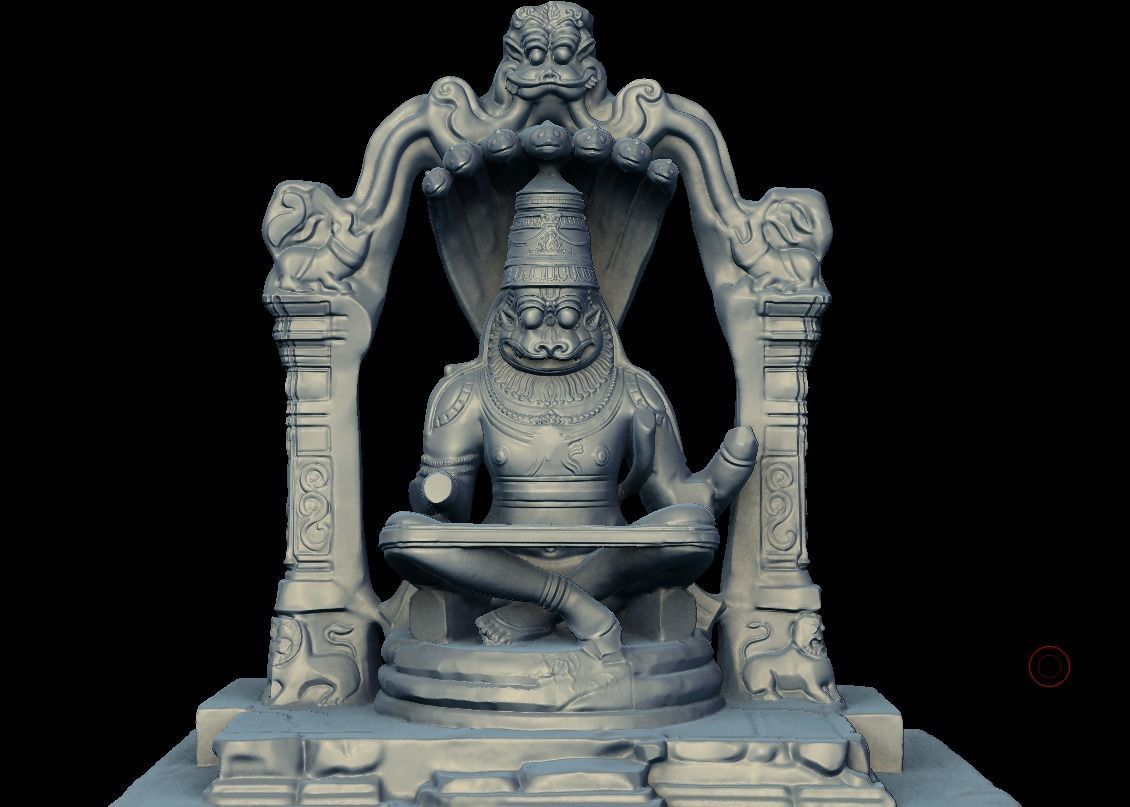 Lakshmi Narasimha statue replica 3D print model_8