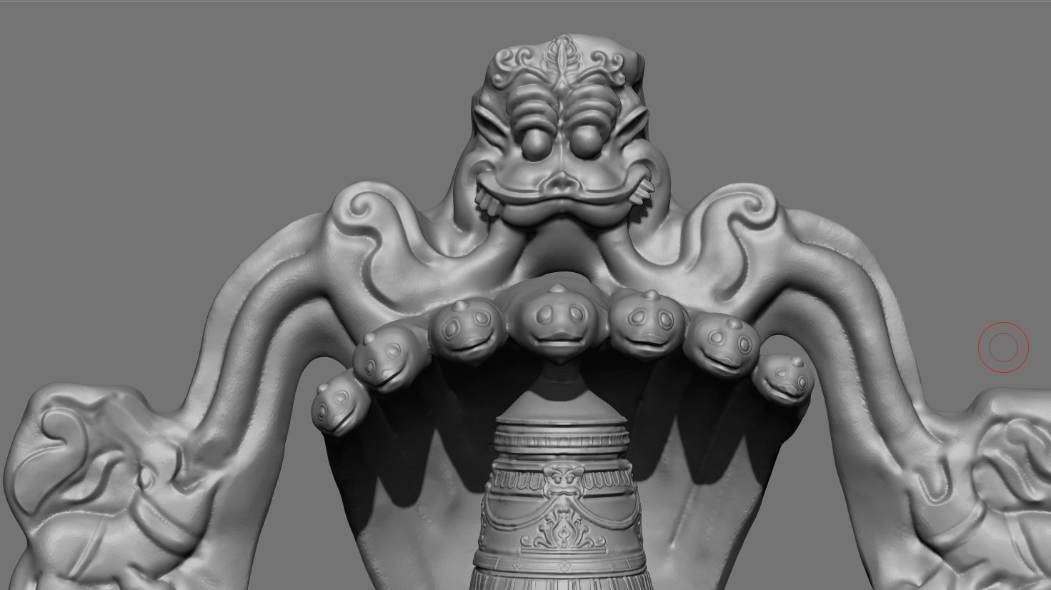 Lakshmi Narasimha statue replica 3D print model_3