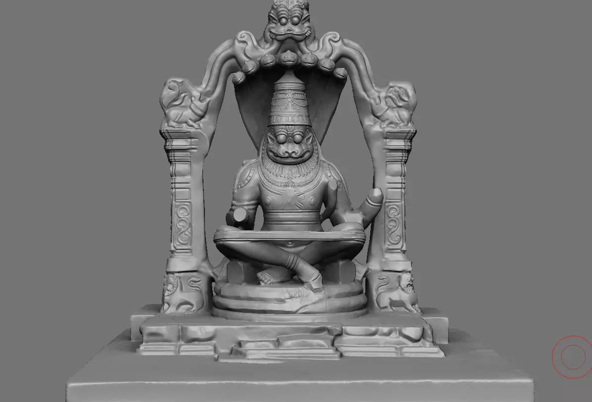 Lakshmi Narasimha statue replica 3D print model_0