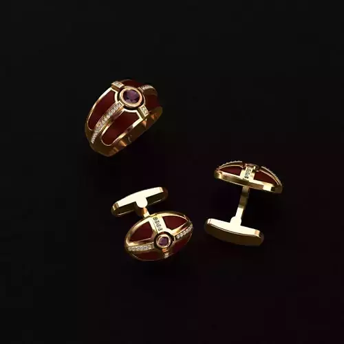 Ring and Cufflinks 3D print model