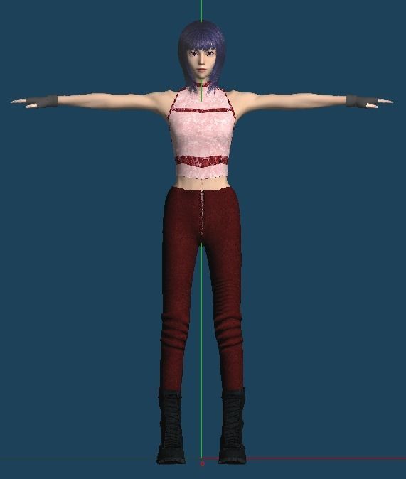 Unity Humanoid Model Female 027 Free 3D model_7