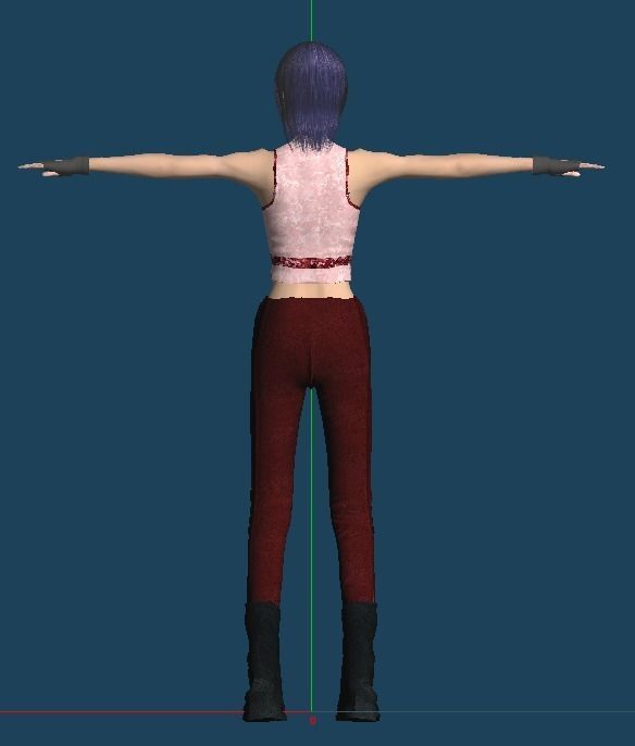 Unity Humanoid Model Female 027 Free 3D model_9