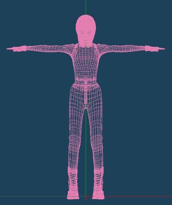 Unity Humanoid Model Female 027 Free 3D model_3