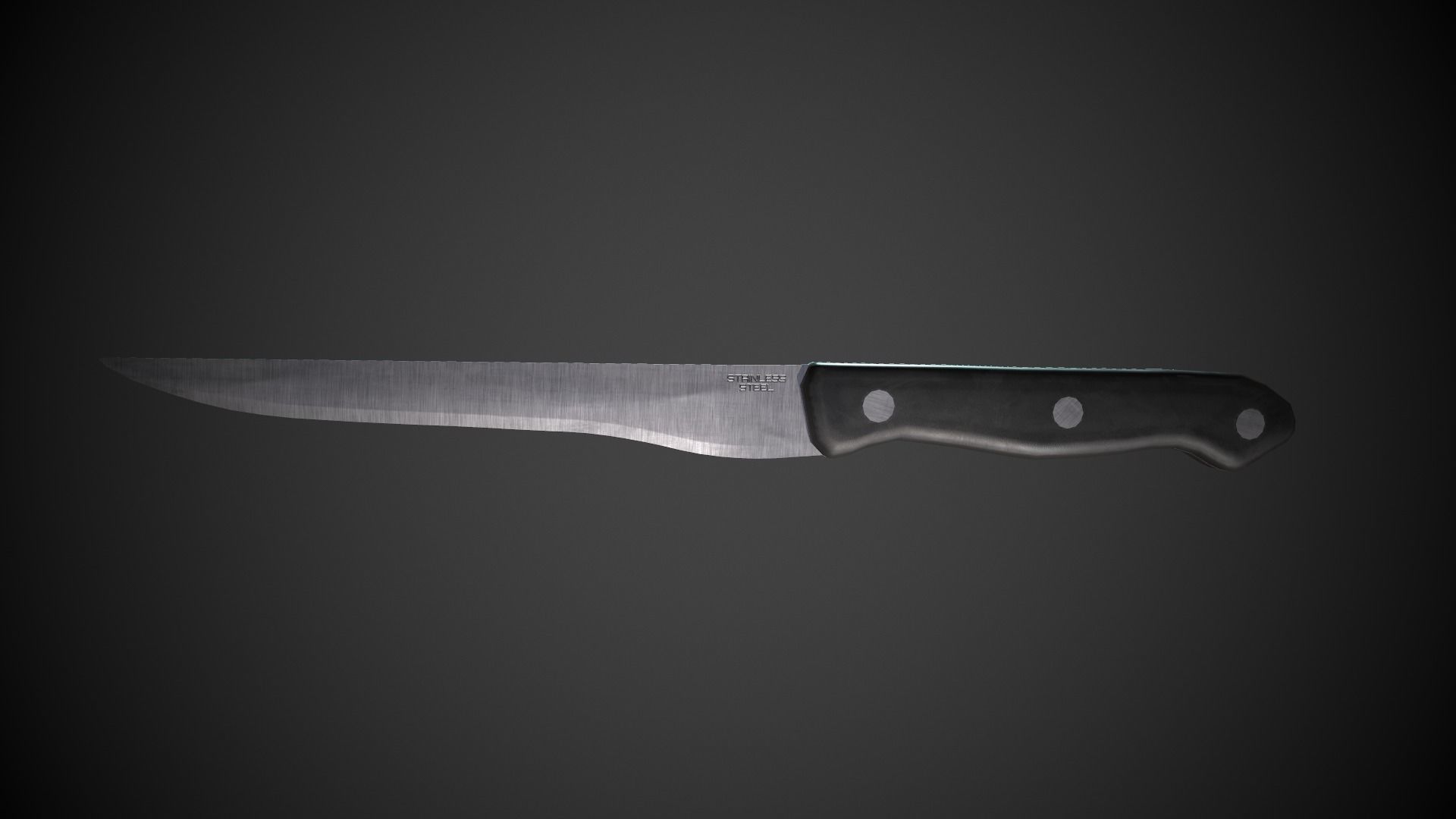 Kitchen Knife Low-poly 3D model_7