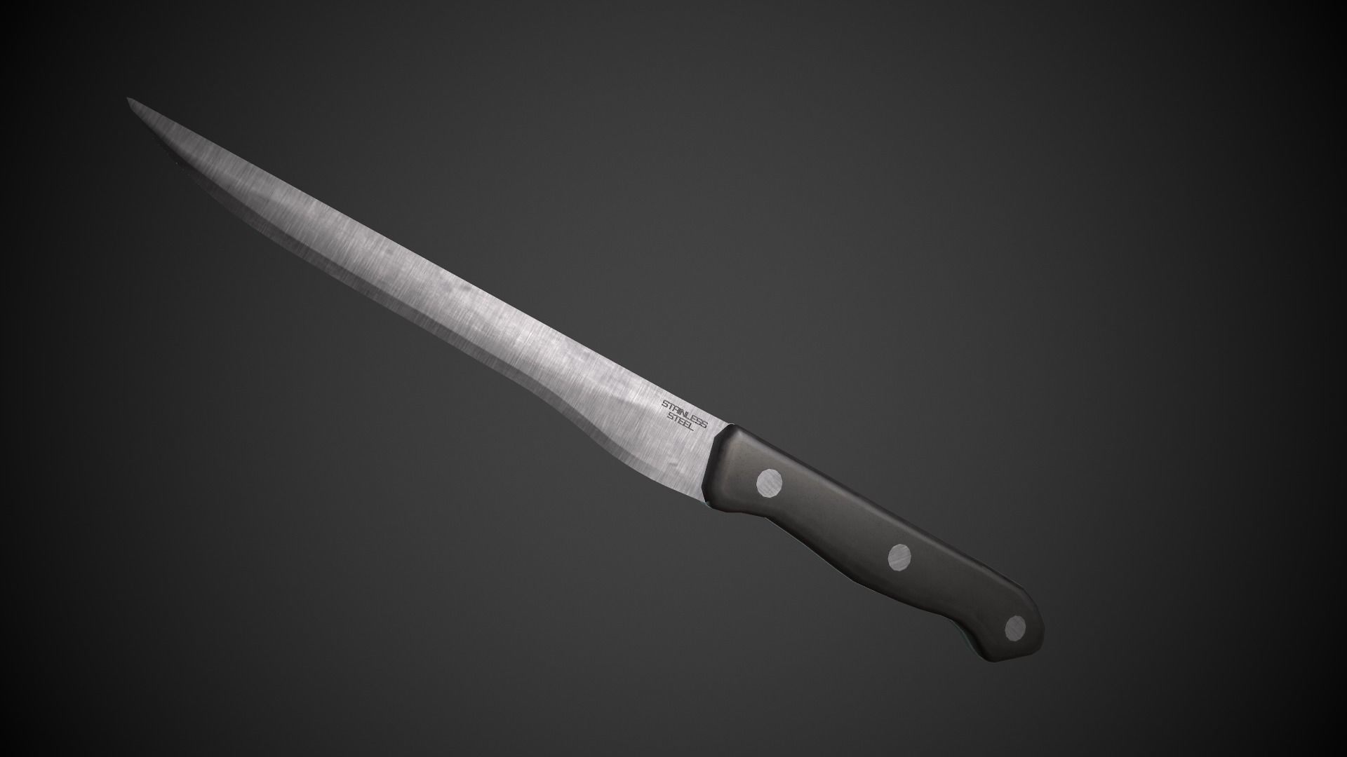 Kitchen Knife Low-poly 3D model_2