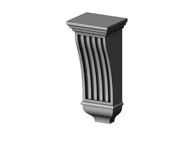 Reeded Renaissance Transitional Corbel and Bar Bracket