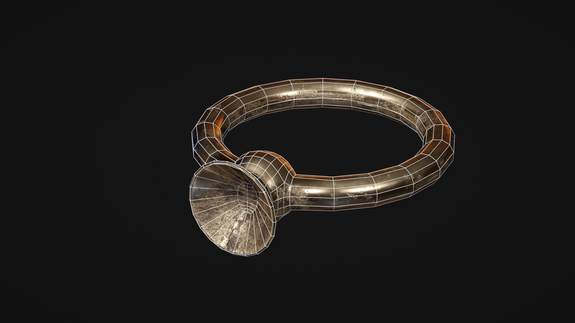 Iron Battle Axe Low-poly 3D model_16