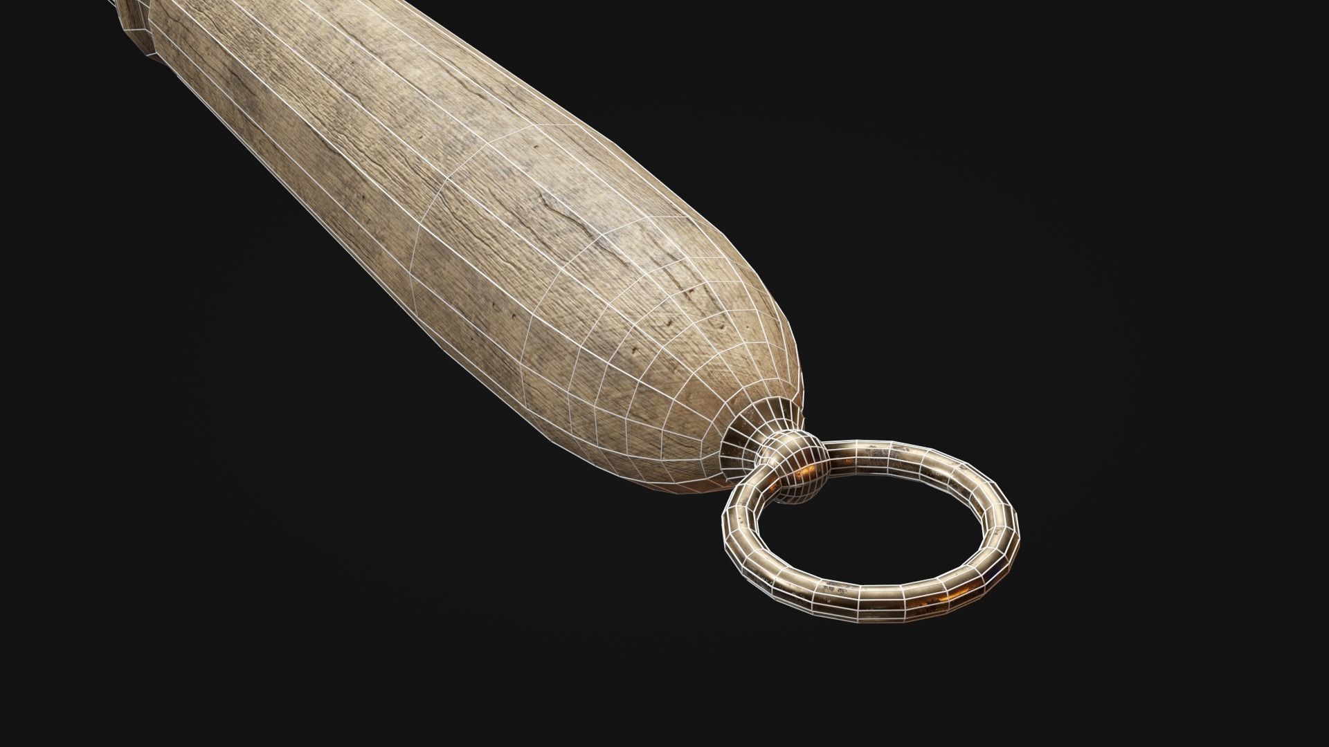 Iron Battle Axe Low-poly 3D model_14