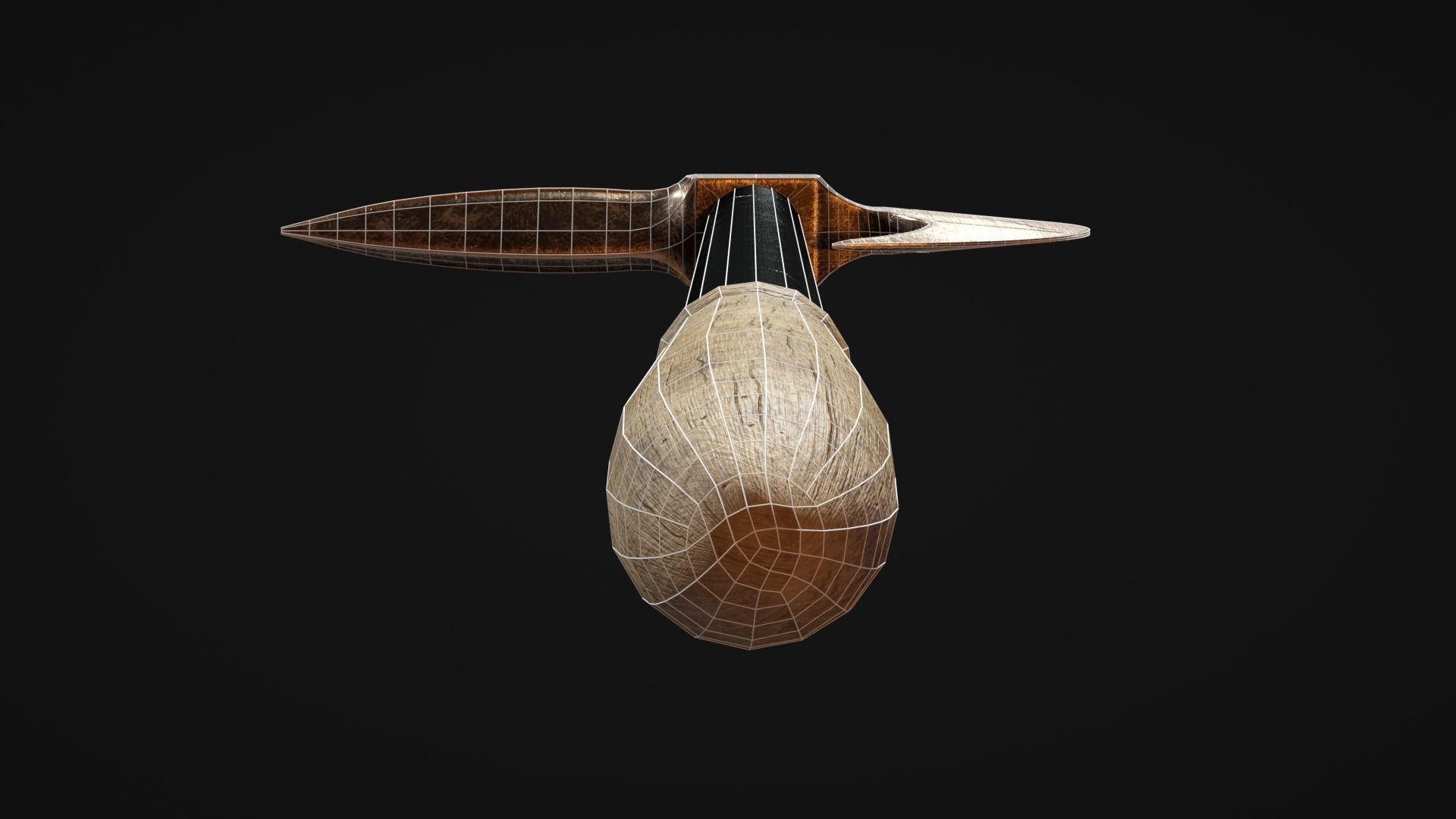 Iron Battle Axe Low-poly 3D model_15