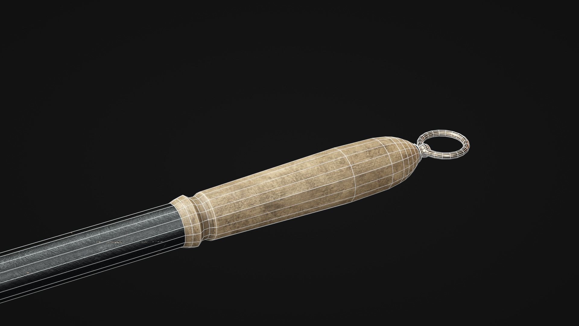 Iron Battle Axe Low-poly 3D model_13