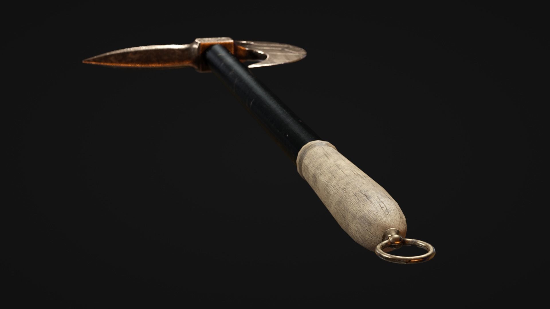 Iron Battle Axe Low-poly 3D model_10