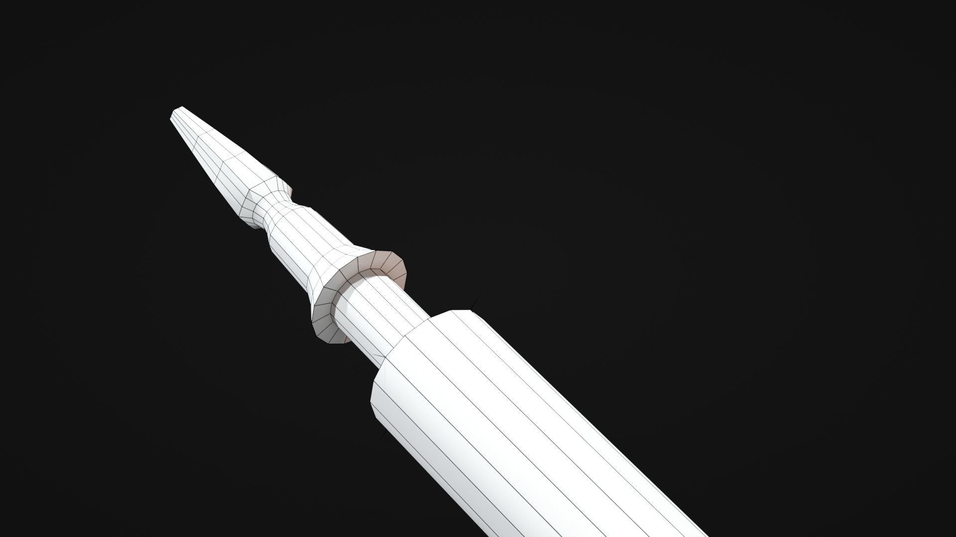 Iron Battle Axe Low-poly 3D model_9