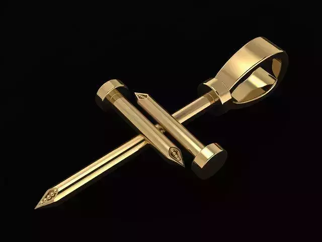 Dainty Nail Cross Pendant