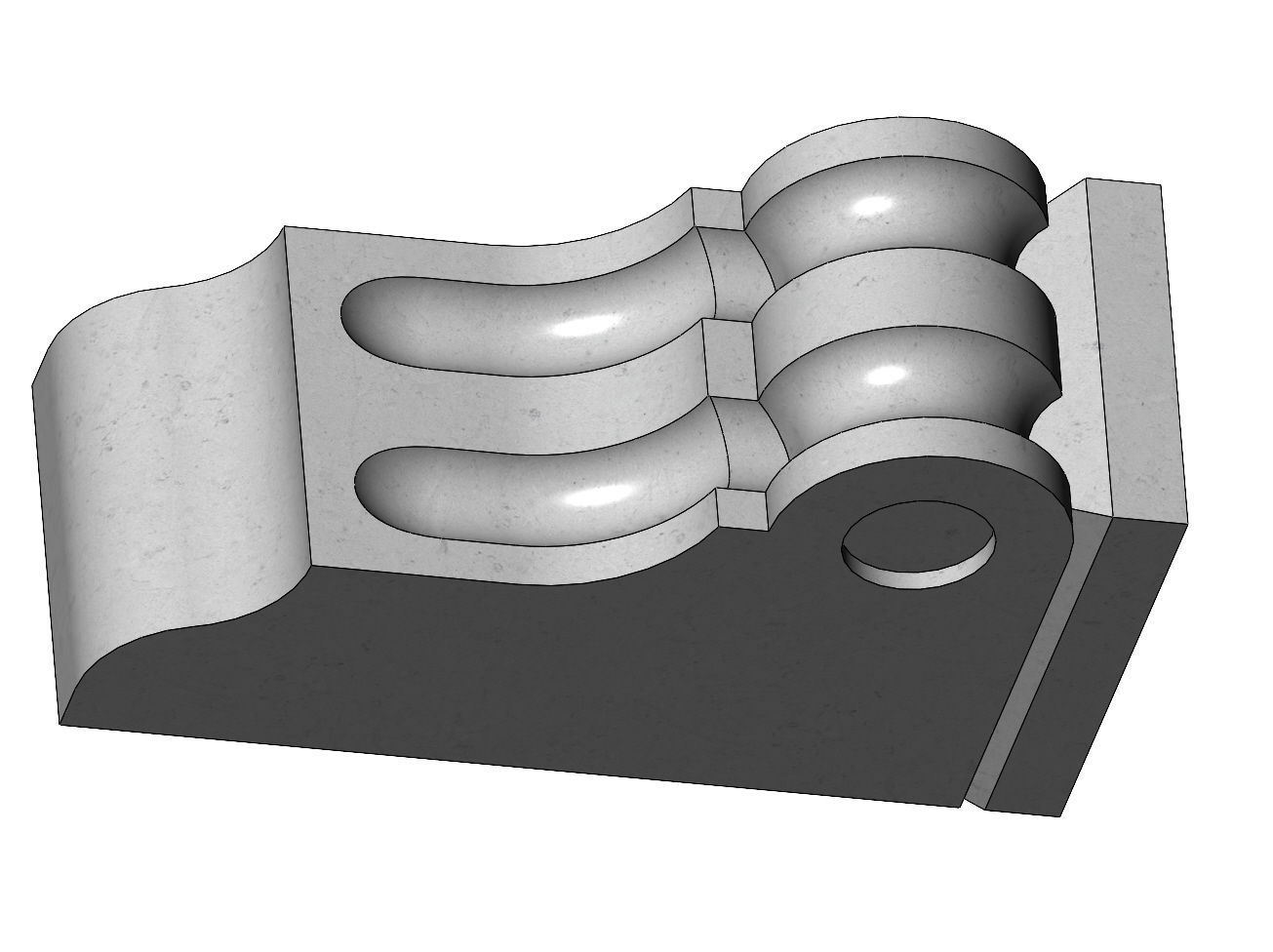 Corinthian Style Corbel and Bar Bracket 3D print model_8