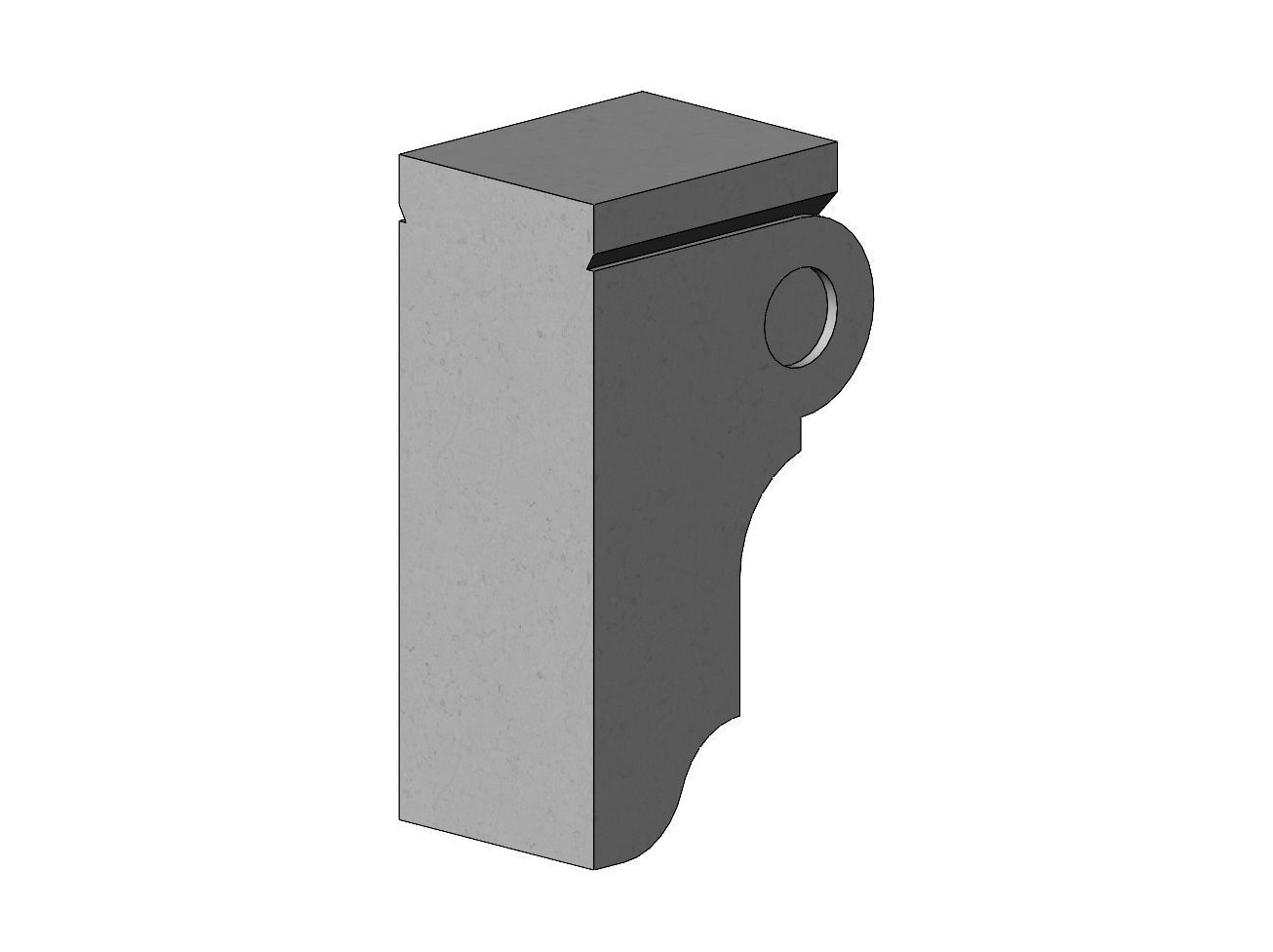 Corinthian Style Corbel and Bar Bracket 3D print model_3