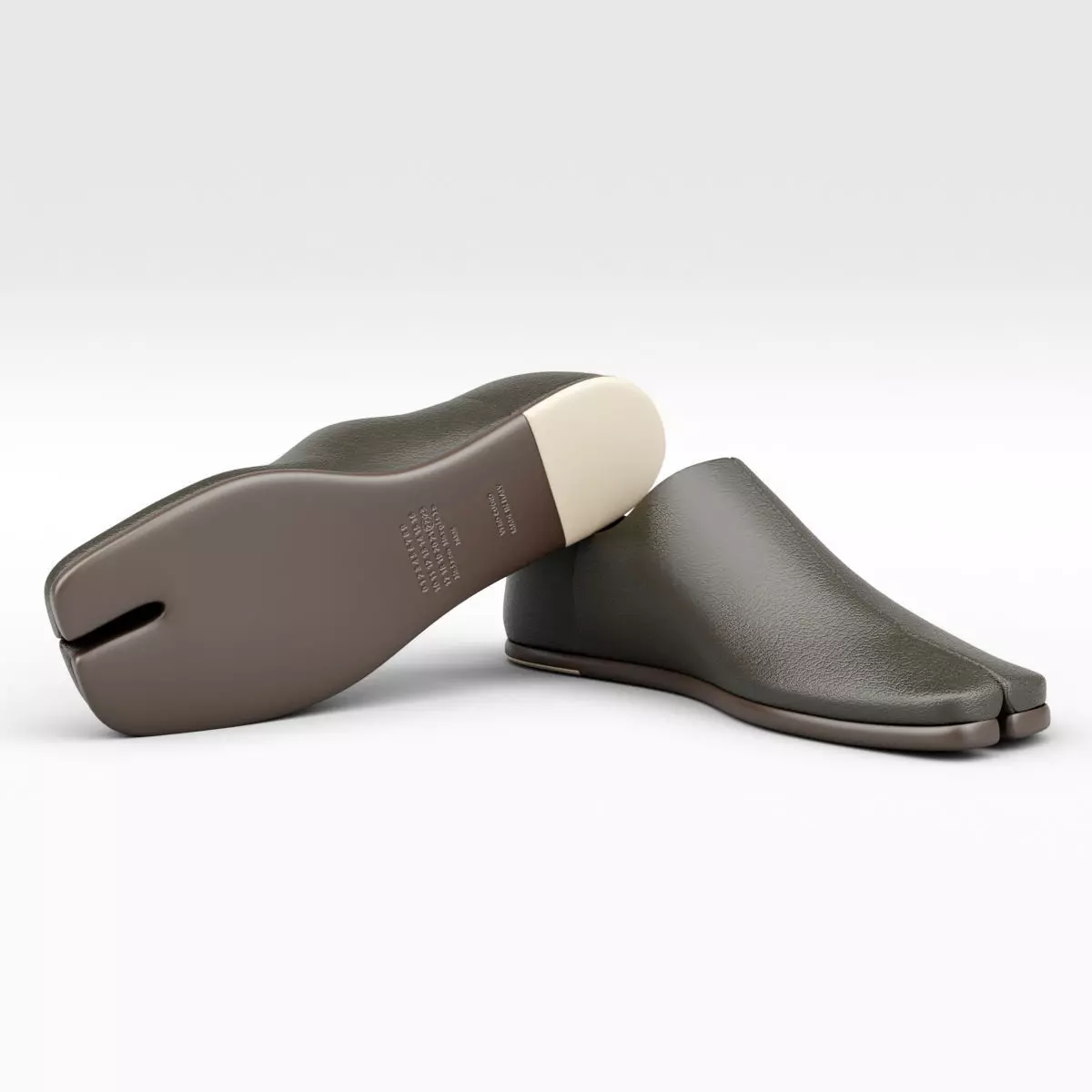 Tabi Leather Loafers 3D model_0