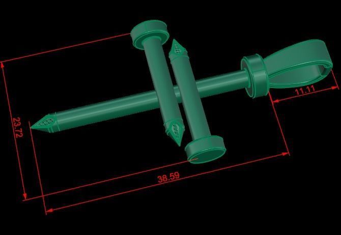 Nail Cross Pendant 3D print model_4