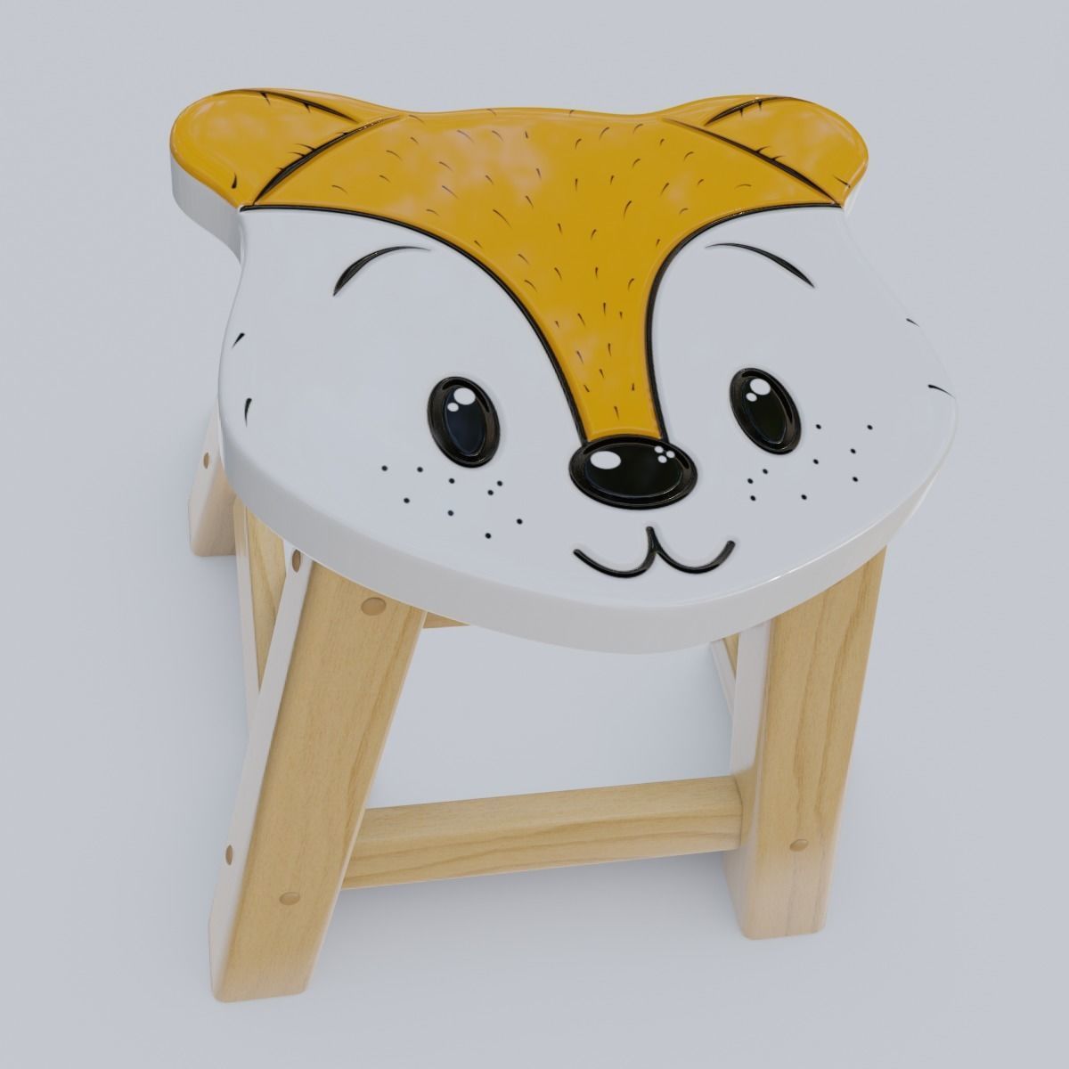 Child Step Stool Fox