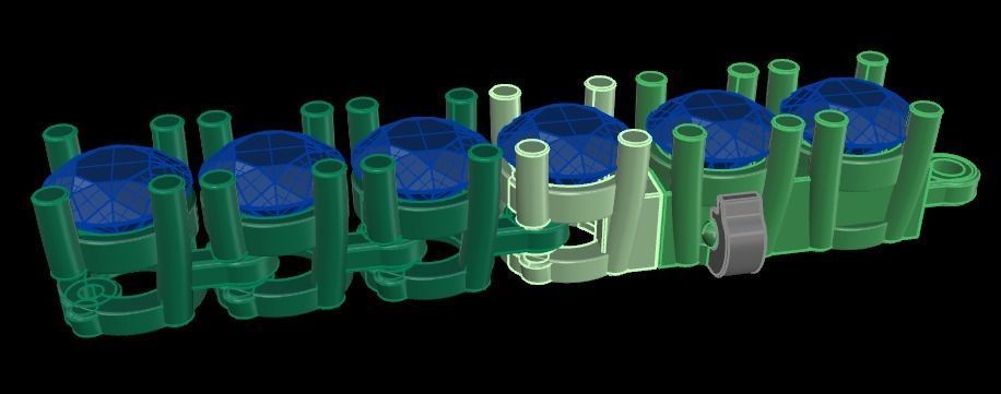 Diamond Tennis Necklace Links 3mm 3D print model_3