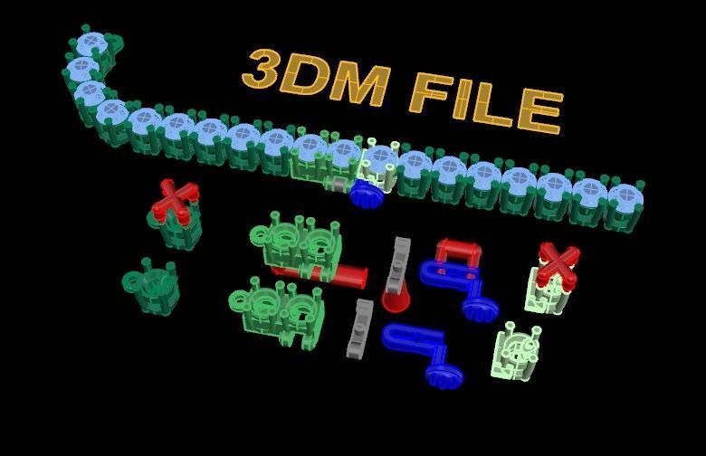 Diamond Tennis Necklace Links 3mm 3D print model_8