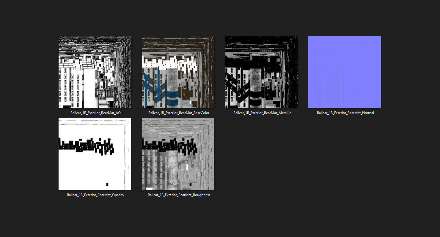 Locomotive And Railcar 1A Low-poly 3D model_46