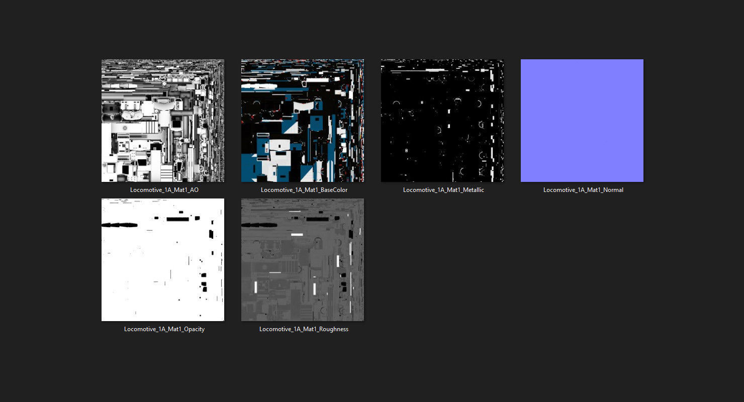 Locomotive And Railcar 1A Low-poly 3D model_38