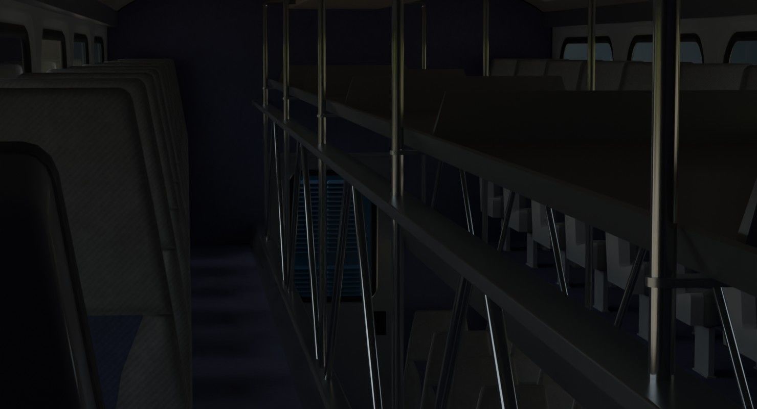 Locomotive And Railcar 1A Low-poly 3D model_21